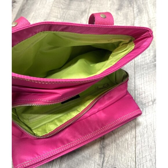 FRANCO SARTO Hot Pink Handbag Purse Accordion Gathered Zip Pockets Rock Roll NEW - Picture 9 of 13